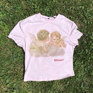baby pink angel tee shirt